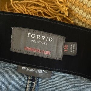 Torrid Bombshell Flare Jeans in Blue